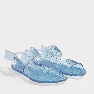Off-White c/o Virgil Abloh Zip Tie Jelly Sandals in Blue